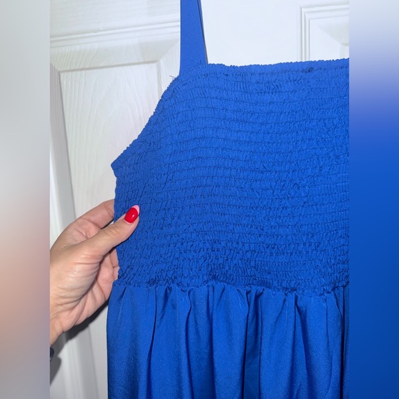 Elegant Blue Ankle Length Dress - Picture 4 of 7